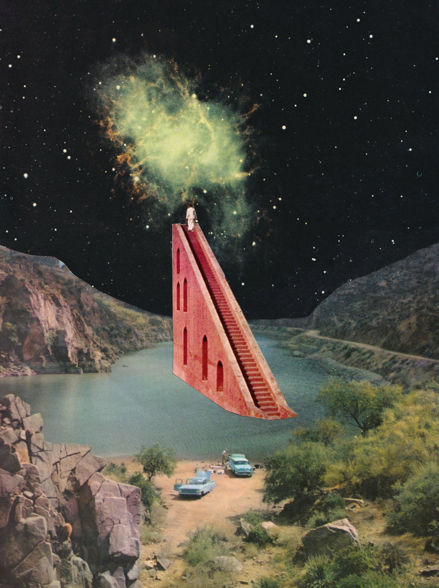 Medium collage art postcard - multiple designs